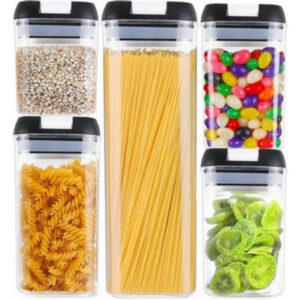 SET 5 CONTENEDORES DE ALIMENTOS HERMETICOS COCINA