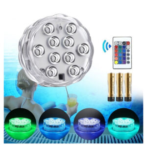 LUZ LED RGB SUMERGIBLE MULTICOLOR CON CONTROL REMOTO