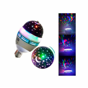 AMPOLLETA LED MULTICOLOR DISCO GIRATORIA ESTRELLAS