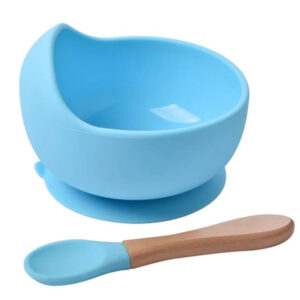 CUENCO DE SILICONA CON CUCHARA PARA BEBE