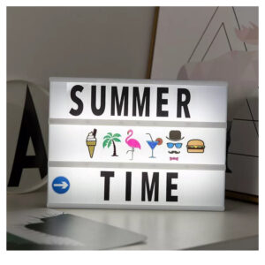 CAJA LUMINOSA LED LIGTHBOX LETRAS Y EMOJIS