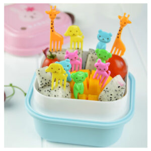 MINI TENEDORES DE FRUTA DE ANIMALES PARA NIÑOS