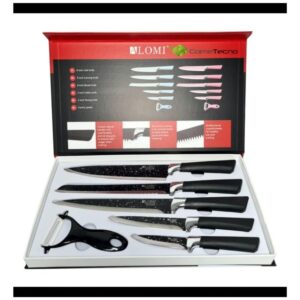 SET DE CUCHILLOS 6 PIEZAS CON MANGO ERGONOMICO