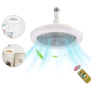 VENTILADOR DE TECHO CON ILUMINACION BASE E27