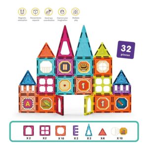 PUZZLE BLOQUES DE CONSTRUCCION MAGNETICOS 32 PIEZAS