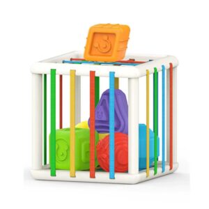 CUBO SENSORIAL CON FIGURAS GEOMETRICAS MONTESSORI