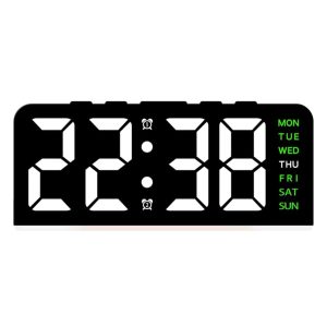 RELOJ ALARMA DE MESA CON CALENDARIO E ILUMINACION