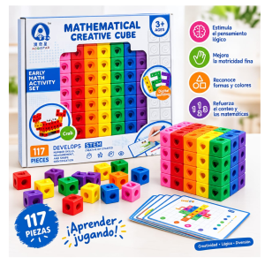CUBO MATEMATICO CREATIVO EDUCATIVO 117 PIEZAS